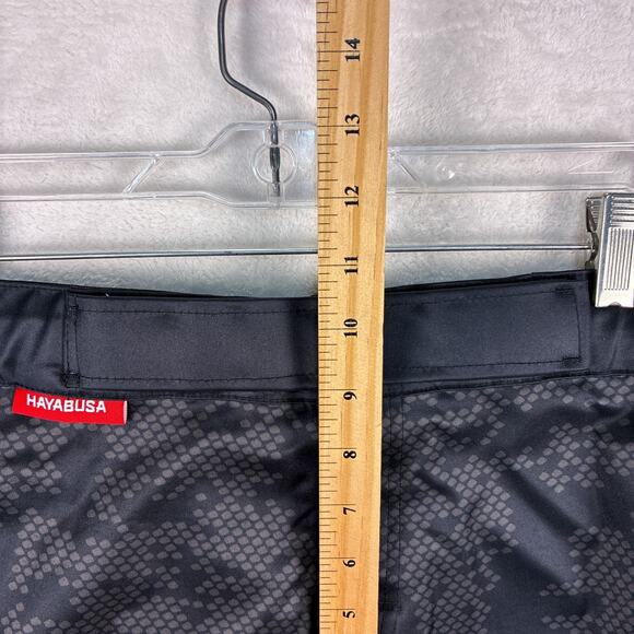 Hayabusa Shorts Mens M Black Gray Hex Camo MMA Grappling Jiu-Jitsu Muay Thai - Picture 4 of 10